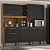 Kit Cozinha Zanzini Ajax 2,07m x 1,93m 7 Portas 3 Gavetas Cinamomo com Preto - Imagem 1