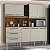 Kit Cozinha Zanzini Ajax 2,07m x 1,93m 7 Portas 3 Gavetas Cinamomo com Areia - Imagem 1