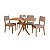 Conjunto Mesa Cimol Cacau 1,30m x 80cm com 4 Cadeiras Sabiá Courino Kaki Cinamomo - Imagem 1