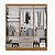 Guarda Roupa Casal Sallêto Estrela Premium 6 Portas 2 Gavetas 150cm Cinamomo/Off White - Imagem 3
