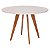 Conjunto Mesa Cimol Acerola Redonda 1,09m com Vidro e 4 Cadeiras Sabiá Linho Cinza Cinamomo/Off White - Imagem 2