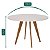 Conjunto Mesa Cimol Acerola Redonda 1,09m com Vidro e 4 Cadeiras Sabiá Linho Cinza Cinamomo/Off White - Imagem 4