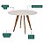 Conjunto Mesa Cimol Acerola Redonda 1,09m com Vidro e 4 Cadeiras Sabiá Linho Cinza Cinamomo/Off White - Imagem 3