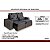 Sofá Retrátil e Reclinável Aifos Milão 2,10m Veludo Cinza Pillow Top D33 - Imagem 2