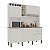 Armário de Cozinha Salleto New Topázio Modulado 6 Portas 2 Gavetas Branco/Cinamomo - Imagem 1