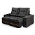 Sofá Retrátil e Reclinável Aifos Montreal 2,20m Veludo Preto Pillow Top D33 - Imagem 1
