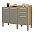 Balcão de Cozinha Salleto Florida Modulado 120cm 3 Portas 2 Gavetas Jequitibá/Granizo - Imagem 1