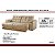 Sofá Retrátil Teixeira Barcelona 2,90m Pillow 30cm Tecido LX 459 Bege - Imagem 2