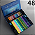 Kit Conjunto 48 Cores Pasteis Lapis Profissional A Oleo - Imagem 6