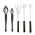 KIT 5 COLHERES CONFEITARIA DECORAÇAO ENFEITAR CHOCOLATE DOCE - Imagem 1