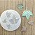 MOLDE FORMA SILICONE FOLHAS FONDANT BOLO CHOCOLATE  6,5CM - Imagem 6