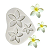 Molde Silicone Flores 8,5x7cm Bolo Doces Chocolate Fondant - Imagem 1
