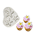Molde Silicone Flores 8,5x7cm Bolo Doces Chocolate Fondant - Imagem 5