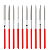 KIT 10 PEÇAS LIMAS AGULHAS DIAMANTADAS FORMAO TALHA 140X70MM - Imagem 1