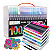 KIT 100 CANETINHAS MARCADOR PONTA DUPLA PROFISSIONAL ESCOLA - Imagem 4