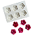 Molde Silicone 6 Rosas 9,6x6,7cm Bolo Confeiteiro Fondant - Imagem 5