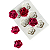 Molde Silicone 6 Rosas 9,6x6,7cm Bolo Confeiteiro Fondant - Imagem 3