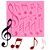 Molde Silicone Musica Letras Notas Musicais Fondant Biscuit - Imagem 1
