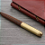 CANETA EXECUTIVA TINTEIRO PONTA PENA AMADEIRADO 0,5MM LUXO - Imagem 6