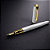 CANETA TINTEIRO EXECUTIVA METAL BRANCA PONTA FINA 0,5MM LUXO - Imagem 3