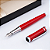 CANETA TINTEIRO EXECUTIVA METAL VERMELHA FINA 0,5MM LUXO - Imagem 1