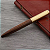 CANETA EXECUTIVA TINTEIRO PONTA PENA AMADEIRADO 0,5MM LUXO - Imagem 5