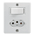 INTERRUPTOR SIMPLES 6A C/ TOMADA 2P+T 10A 250V~ BOX ILUMI - Imagem 1