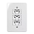 3 TOMADAS 2P+T 20A-250V 4X2 BRANCA  RENOVA MARGIRIUS 21383 - Imagem 1