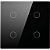INTERRUPTOR INTELIGENTE TOUCH PRETO COM 4 BOTOES  (BIVOLT) ALPHA-100-44P PRO - Imagem 1