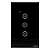 INTERRUPTOR INTELIGENTE TOUCH PRETO COM 3 BOTOES  (BIVOLT)  ALPHA-100-3P - Imagem 1