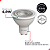 DICROICA MR16 BR6500K 4,8W BIVOLT MG350-C AVANT - Imagem 3