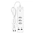EXTENSAO ELETRICA 10A 110VAC/ 220VAC, BOTAO ON/OFF, 3 TOMADAS KP-BX2203 - Imagem 1