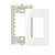PLACA + SUPORTE 4X2 3 POSTOS HORIZONTAL SLEEK MARGIRIUS - Imagem 1