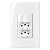 INTERRUPTOR + 2 TOMADA  SIMPLES 10A-250V  4X2 SLEEK - Imagem 1