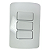 CONJ 3 INT SIMPLES 10A-250V 4X2 BR B3 MARGIRIUS 19451 - Imagem 1