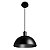 PENDENTE BIA 1xE27 PRETO LISO - 81301008-BLUMENAU - Imagem 1