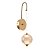 LUMINÁRIA ARANDELA DE METAL E VIDRO 5W DOURADO NE-1618 - Imagem 1