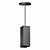PENDENTE DE TETO QUADRADO C/ BOCAL GU10 COR-PRETO BRAVOLED 30858 - Imagem 1