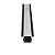 PERFIL DE EMBUTIR 3 METROS BASE PRETA DIFUSOR BRANCO 13,5X13MM 40308B - Imagem 1