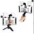 SUPORTE TRIPE DE CAMERA PORTATIL + MICROFONE + LUZ MARCA MTG-3333 - Imagem 3