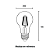 LAMP. E27 4W/BI-VOLT - A60 2.400K FILAM. LED (0325000) - Imagem 2
