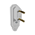 PLD17-2 BRANCO PLUGUE 2P 10A 90G VERTICAL PA023267 - Imagem 1