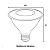 LAMP. LED PAR30 E27 - 9,8W 950LM 127V/220V 3000K - Imagem 2