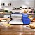 Cilindro Laminador Elétrico 28cm Massas Pão Cortador Talharim Azul Leggero - Imagem 2