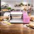 Cilindro Laminador Elétrico 28cm Massas Pão Cortador Talharim Rosa Leggero - Imagem 2