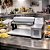 Cilindro Laminador Elétrico 28cm Massas Pão Cortador Talharim Inox Leggero - Imagem 5