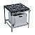 Fogão Industrial a Gás Baixa Pressão 4 Bocas Forno 30x30 M18 Stori Max Metalmaq - Imagem 1