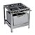 Fogão Industrial a Gás Baixa Pressão 4 Bocas Forno 30x30 M18 Stori Max Inox Metalmaq - Imagem 1