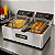 Fritadeira Vulcan Elétrica Ecomax Industrial Hobart 2 Cubas de 6 Litros 5kW Inox Monofásica - Imagem 2