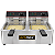Fritadeira Vulcan Elétrica Ecomax Industrial Hobart 2 Cubas de 6 Litros 5kW Inox Monofásica - Imagem 3
